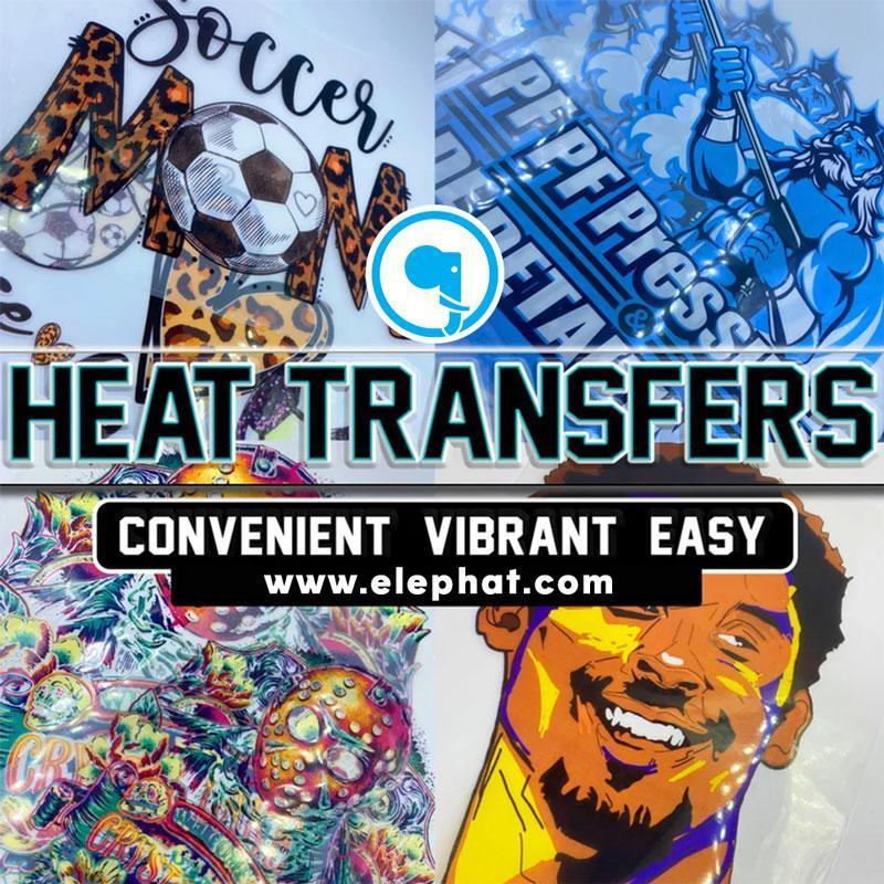 One color heat transfers